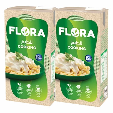 Buy Flora Plant Cooking Cream, 500ml Pack of 2 Online | Carrefour UAE