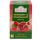 Ahmad Tea Raspberry and Pomegranate Flavoured Green Tea with Fruit Pieces 20 Tea Bags