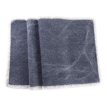 مفرش طاولة بان هوم ألدريك مع شراشيب، مقاس 40×120 سم، لون نيلي