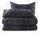 طقم لحاف بان هوم ديزاينورا زهري من 3 قطع، 240×260 سم - فحمي