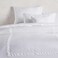 طقم لحاف بان هوم لوكس قطني تنسل، 4 قطع، 240×260 سم - أبيض