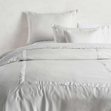 طقم لحاف بان هوم لوكس قطني تنسل، 4 قطع، 200×240 سم - رمادي