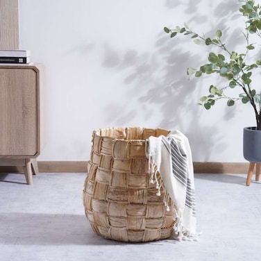 سلة تخزين بان هوم كالي أباكا قطر 49 × 51 سم - بني