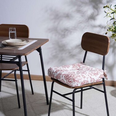 وسادة كرسي بان هوم أفينيتي فلورال مقاس 40×40 سم - وردي