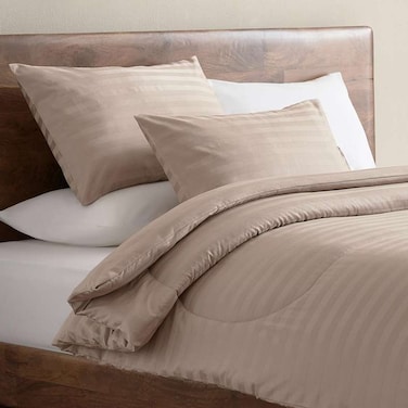 طقم لحاف تيفاني من بان هوم، ٣ قطع، ١٦٠×٢٤٠ سم، بيج