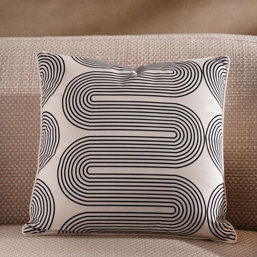 Pan Home Mortiz Printed Filled Cushion 45x45cm - White