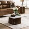 Pan Home Kamari Coffee Table Marble - White Walnut