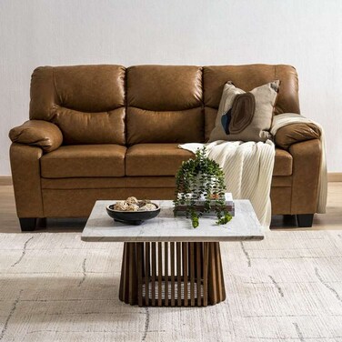 Pan Home Kamari Coffee Table Marble - White Walnut