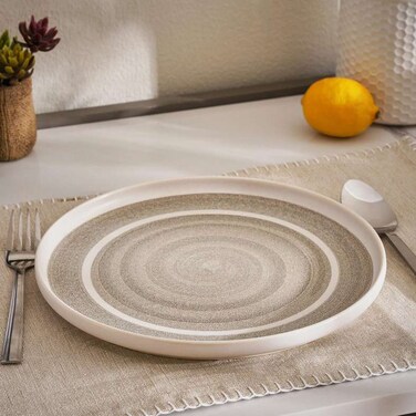 طبق عشاء من البورسلين من بان هوم آش ميراج، قطر 26 سم - بيج
