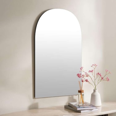 مرآة حائط بان هوم ريفلكشن بدون إطار مقوسة 91.5×2×56 سم - شفافة