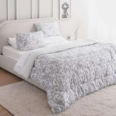 طقم لحاف بان هوم أولياندر كينج، 3 قطع، 220×240 سم، لون رمادي فاتح