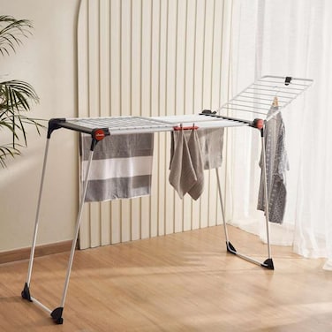 مجفف الملابس الداخلي فيليدا إنفينيتي 30 متر من بان هوم، أبيض ورمادي، 55×5×129 سم - أبيض