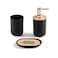 Pan Home Sun 3 Piece Bath Accessories Set - Black