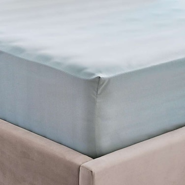 Pan Home Everyday Queen Fitted Sheet 160x200+33cm - Metallic Blue