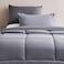 طقم لحاف كينج قابل للعكس من بان هوم إيفري داي، 3 قطع، 220×240 سم - فضي/رمادي