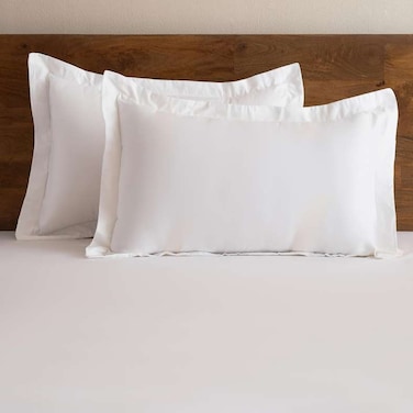Pan Home Finest Supima 600Tc 2-Piece Oxford Pillowcase Set 50x75+5cm - White