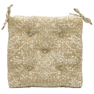 وسادة كرسي مطبوعة من Pan Home Linenscape مقاس 40x40x5 سم - بيج