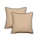غطاء وسادة إيكوويل من بان هوم، قطعتين، مقاس 45×45 سم - بيج