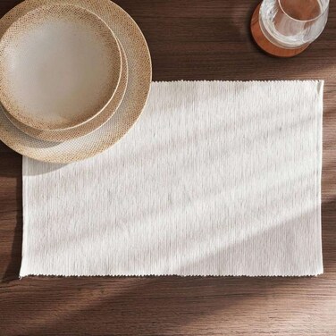 مفرش طاولة بان هوم إيكوويل ريب 30×45 سم - كريمي