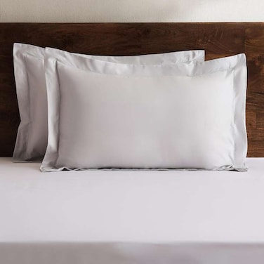 Pan Home Finest Supima 600Tc 2-Piece Oxford Pillowcase Set-50x75+5cm - Grey