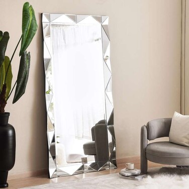 مرآة أرضية من بان هوم سالين 110×220 سم - فضي