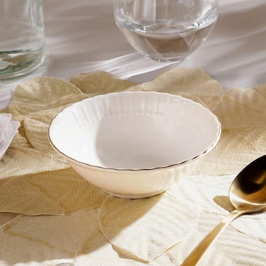 وعاء حبوب بان هوم سفير بورسلين قطر 14 سم - أبيض