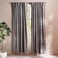 Pan Home Amanda Velvet 2 Piece Blackout Curtain Set 130x300cm - Grey