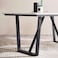 Pan Home Neve New 6 Seater Dining Table Marble - White &amp; Black ~ White