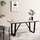 Pan Home Neve New 6 Seater Dining Table Marble - White &amp; Black ~ White