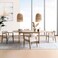 Pan Home Detroit 6 Seater Dining Table Melamine - Natural