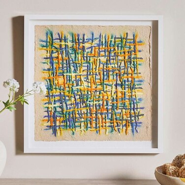 صندوق الظل المصنوع يدويًا من بان هوم بيهولد، مقاس 60×60 سم - أزرق