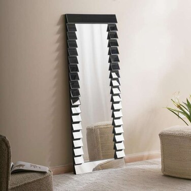 مرآة أرضية فانتوم مصنوعة يدويًا من بان هوم، 60×160×5 سم - فضي