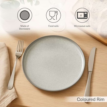طبق عشاء بان هوم أمرين ستونوير قطر 26.8 سم - رمادي