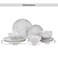 Pan Home Langton 12-Piece Porcelain Dinner Set - White &amp; Grey