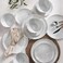 Pan Home Langton 12-Piece Porcelain Dinner Set - White &amp; Grey
