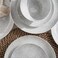 Pan Home Langton 12-Piece Porcelain Dinner Set - White &amp; Grey