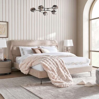 Pan Home Sutherland King Bed 180X200cm - Beige