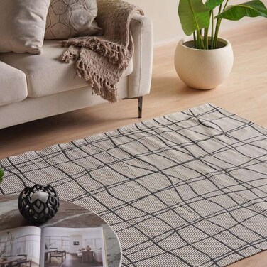 سجادة بافيل المنسوجة من بان هوم، مقاس 120×180 سم - لون عاجي