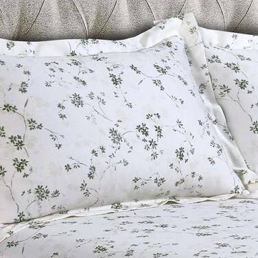 غطاء وسادة بان هوم لوكس فلوريانا أكسفورد من قطعتين، 50×75 سم - أخضر