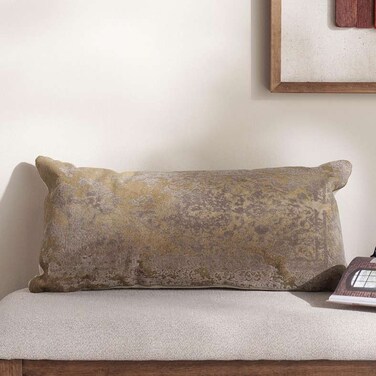 وسادة بان هوم ماغنوم هيرون المحشوة بالجلد 30×60 سم - زيتوني