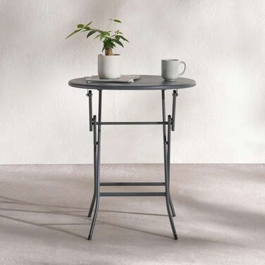Pan Home Anca Outdoor Steel Folding Table - Grey