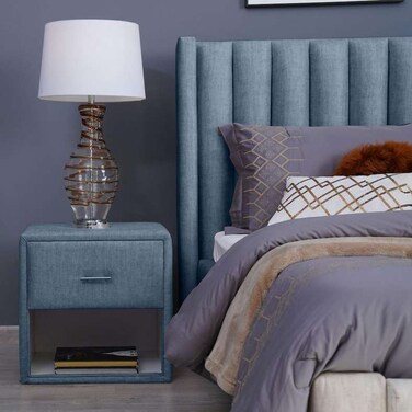 Pan Home Emirates Single Drawer Night Stand - Chanel/Teal