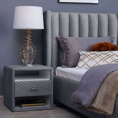 Pan Home Emirates Space Night Stand - Chanel/Grey