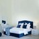 Pan Home Anna King Bed Velvet Blue 180X200cm