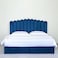 Pan Home Anna King Bed Velvet Blue 180X200cm