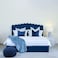 Pan Home Anna King Bed Velvet Blue 180X200cm