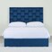 Pan Home Diana Queen Bed Velvet Blue 160X200cm
