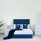 Pan Home Diana Queen Bed Velvet Blue 160X200cm