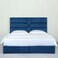 Pan Home Elliana King Bed Velvet Blue 180X200cm