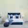 Pan Home Elliana King Bed Velvet Blue 180X200cm